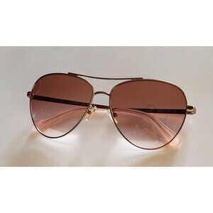 Coach HC7099B 933113 Shiny Rose Gold Aviator Sunglasses